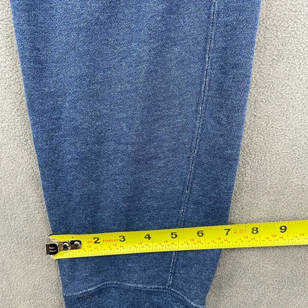 Uniqlo Sweatpants Men Large Heathered Blue French Terry Lined Tapered Leg Cotton